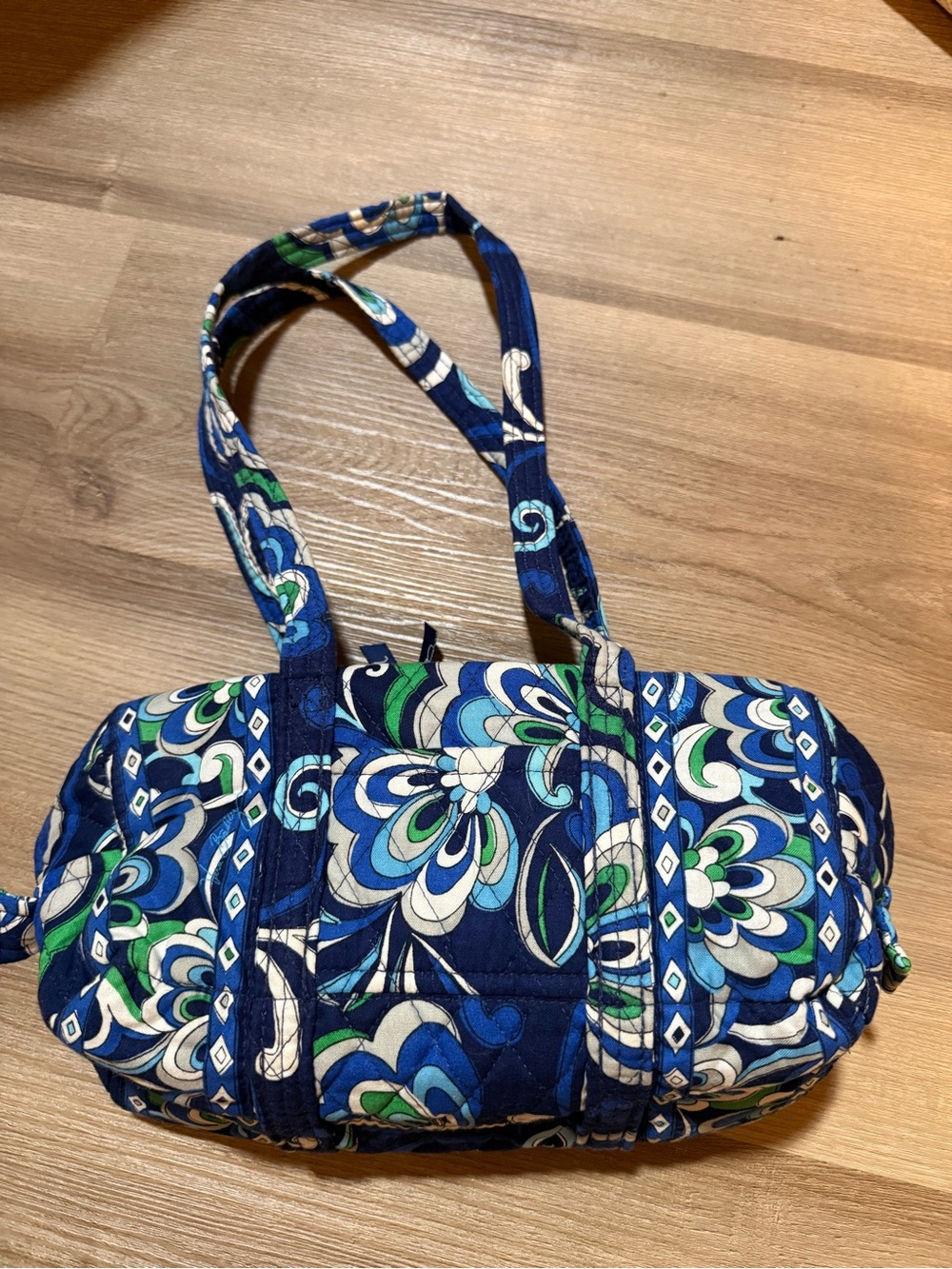 Y2K Vera Bradley Quilted Floral Blue Green Women's Shoulder Bag